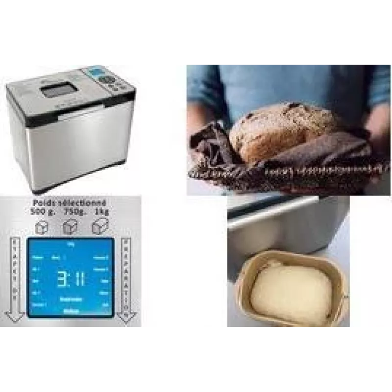 Little Balance Easy Bread 650 macchina automatica per il pane, pagnotta 1 kg, 12 programmi, 650 W, bianco LB 8398
