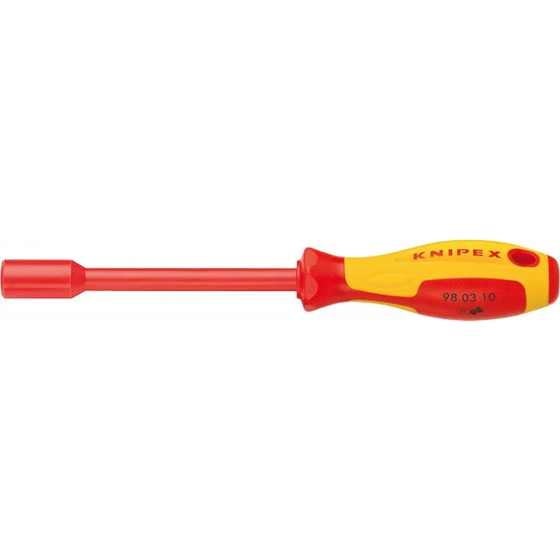KNIPEX 98 03 13 cacciavite a bussola, bussola esagonale 13 mm, acciaio cromo-vanadio, 235 mm