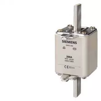 SIEMENS fusibile NH, misura 3, 200 A, 500 V AC/440 V DC, gG, indicatore frontale, corpo in ceramica, contatti in rame argentato 3NA3340