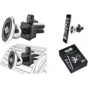 WEDO Dock-it Premium supporto magnetico mini per bocchette auto per smartphone, nero/argento 60 15054