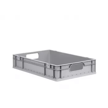 allit ProfiPlus EuroEco O612 contenitore Eurobox grigio 600x400x120 mm, 24 L, PP, maniglie aperte, impilabile 456809
