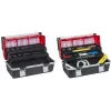 allit McPlus Alu C 22 valigetta portautensili, polipropilene, rosso/nero, 2 vaschette a cantilever 457021