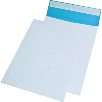 MAILmedia busta da spedizione autoadesiva B4 rinforzata con filo, bianco-blu, 250 x 353 mm 391080