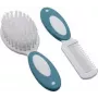 Olympia H+H set spazzola e pettine per neonati BS 868, setole naturali, extra morbide, bianco, 98374