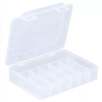 ALLIT EuroPlus Basic scatola assortimento 18/7, polipropilene trasparente ad alta resistenza agli urti, 7 scomparti, nero 457180