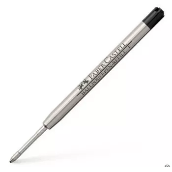 FABER-CASTELL penna a sfera ricarica grande capacità F, nero, punta in acciaio, per copie – 1 pezzo (148744)
