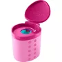 FABER-CASTELL Grippy temperino, rosa con protezione lama, sicurezza bambini, meccanismo a scatto - 1 pezzo (181795)