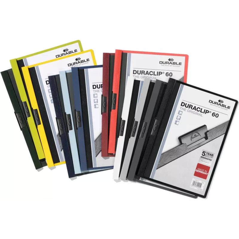 DURABLE DURACLIP 60 A4 pinza fermafogli nero (confezione da 25) 220902