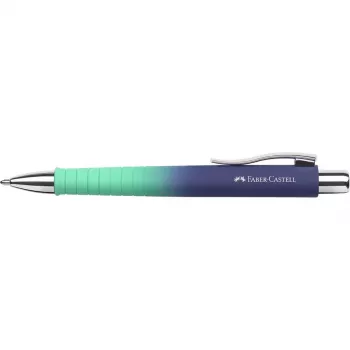 Faber-Castell Poly Ball Urban penna a sfera a scatto, Buzzing Blue, inchiostro blu, larghezza tratto 0,6 mm (XB), 1 pezzo 241132