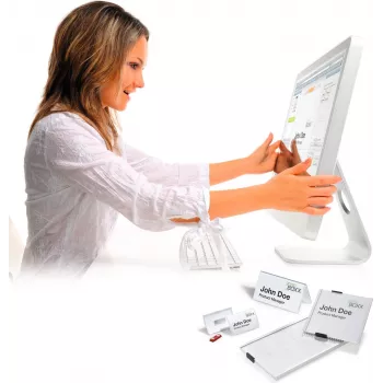 DURABLE BADGEMAKER® etichette inserto 67 x 17 mm, bianco, 400 etichette, fogli A4, per stampanti a getto d'inchiostro e laser 146102