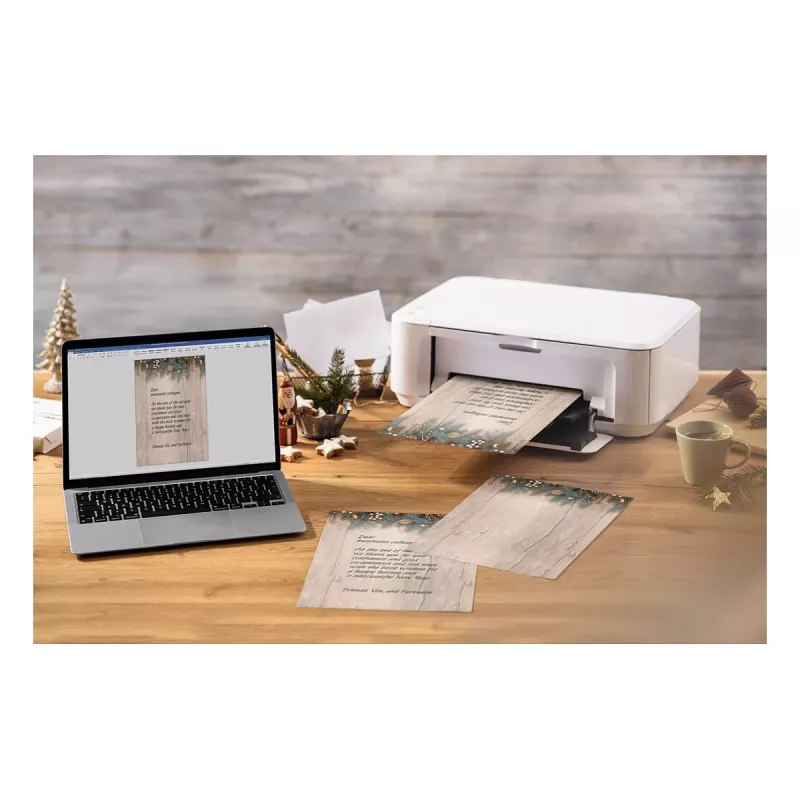 SIGEL carta da lettere di Natale Golden Greens motivo DIN A4 - 90 g/m² - A4 (DP664)