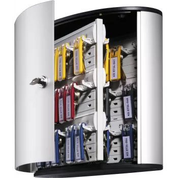 DURABLE KEY BOX 54 armadietto portachiavi con serratura a cilindro, grigio chiaro, acciaio, montaggio a parete 195323