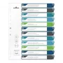 DURABLE 679627 A4+ indice in polipropilene bianco, multicolore, verticale, 0,27 mm, perforazione universale 11 fori