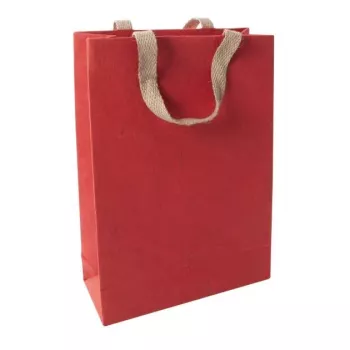 SIGEL Red Coco Grande sacchetto regalo, carta di fibra di iuta, rosso, 1 pezzo (ET010)