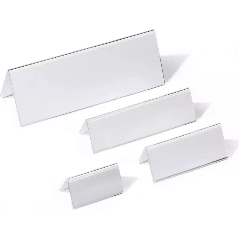 DURABLE Portanome da tavolo con targhetta in acrilico 61/122x150 mm, 10 pezzi 803319