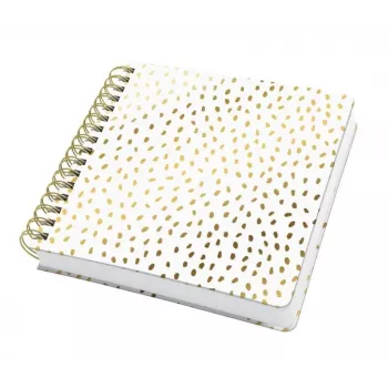 SIGEL Jolie Inspire Square Golden Rain Quaderno a spirale A5 quadrato bianco 120gsm JQ100