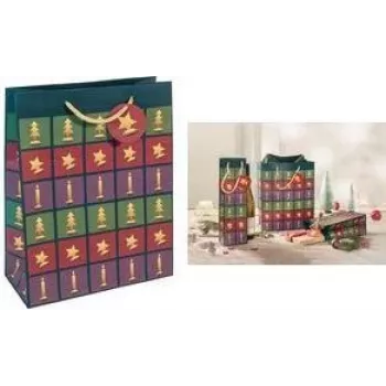 SIGEL Sacchetto regalo di Natale stile cut-out, piccolo, carta 157 g/m², opaco, 1 pezzo (GT047)