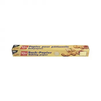 PAPSTAR Fogli di carta da forno, marrone, 380 x 420 mm, antiaderente su entrambi i lati, resistente al calore fino a 220°C, confezione da 24 14201