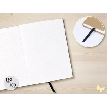 SIGEL Jolie Pure Cottonflowers Quaderno A5 a righe Hardcover 176 pagine bianco 100gsm JN855