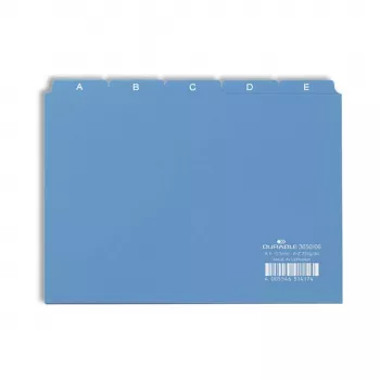 DURABLE Segnalibri A5 5 pezzi A-Z in rilievo polipropilene trasparente 365006
