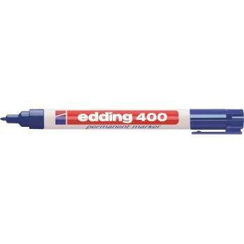 Edding 400 Set di pennarelli permanenti 4-400-4-1999, nero/rosso/blu/verde, resistenti all'acqua
