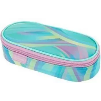 HERLITZ Minty Love Astuccio in poliestere, scomparto principale grande con aletta interna, verde menta/multicolore 400205922