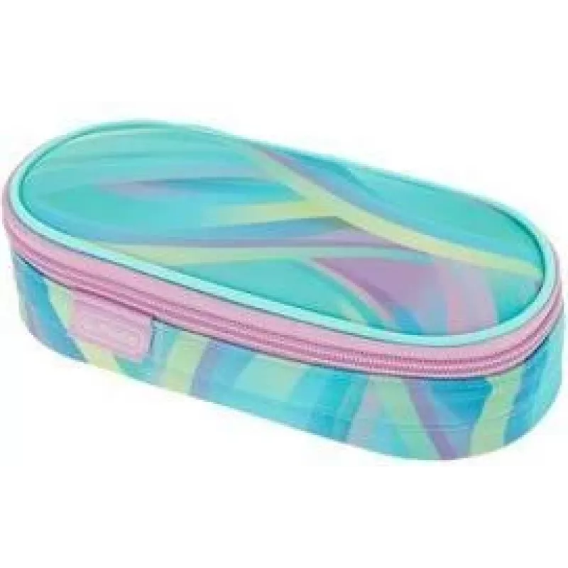 HERLITZ Minty Love Astuccio in poliestere, scomparto principale grande con aletta interna, verde menta/multicolore 400205922