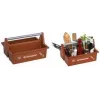 allit McPlus Carry Grillmeister Valigetta da trasporto marrone con manico in alluminio, 2 scomparti grandi 8500908000