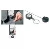DURABLE Jojo portachiavi estensibile con anello portachiavi, nero, cordino 80 cm, confezione da 10 822258