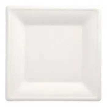PAPSTAR piatti in canna da zucchero, quadrati, 260 x 260 mm, 50 pezzi, compostabili, adatti al microonde 89745