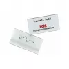 DURABLE tesserino nominativo 30x60mm con spilla a onda, trasparente, 10 pezzi 860619