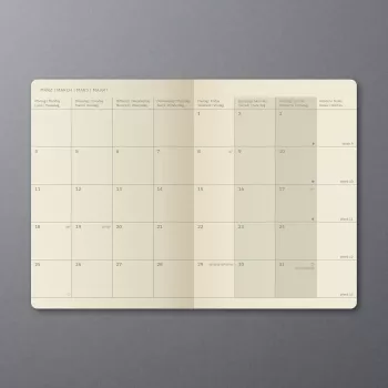 SIGEL Conceptum 2024 agenda tascabile A6, nero, 1 mese su 2 pagine C2485