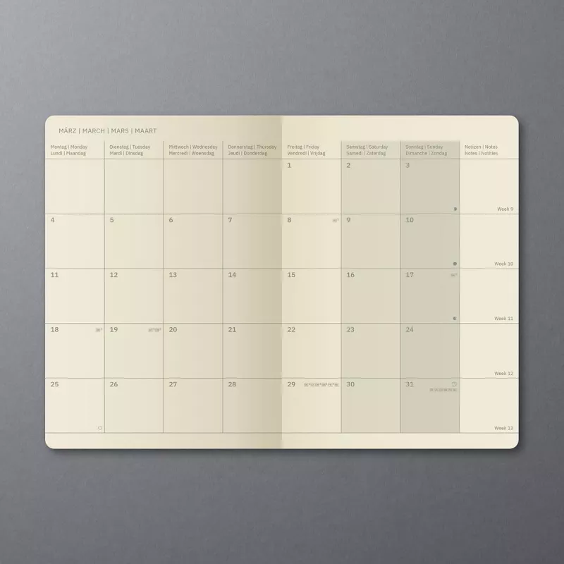 SIGEL Conceptum 2024 agenda tascabile A6, nero, 1 mese su 2 pagine C2485