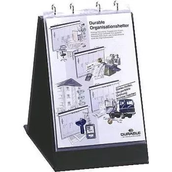 DURABLE buste per flipchart A3 orizzontale, confezione da 10, trasparente antiriflesso 857719