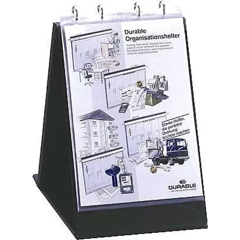 DURABLE buste per flipchart A3 orizzontale, confezione da 10, trasparente antiriflesso 857719