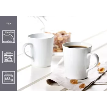 Ritzenhoff & Breker VIO tazze da caffè 300 ml bianco porcellana set da 6 423501