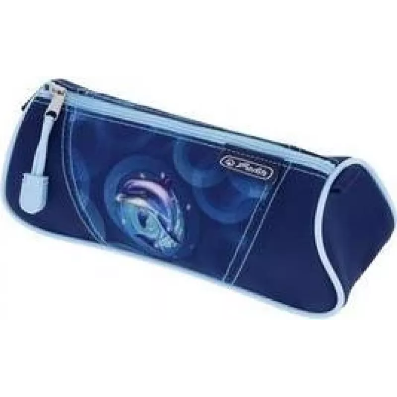 HERLITZ Dolphin Ride astuccio portapenne triangolare, poliestere, zip, 1 scomparto 400205918