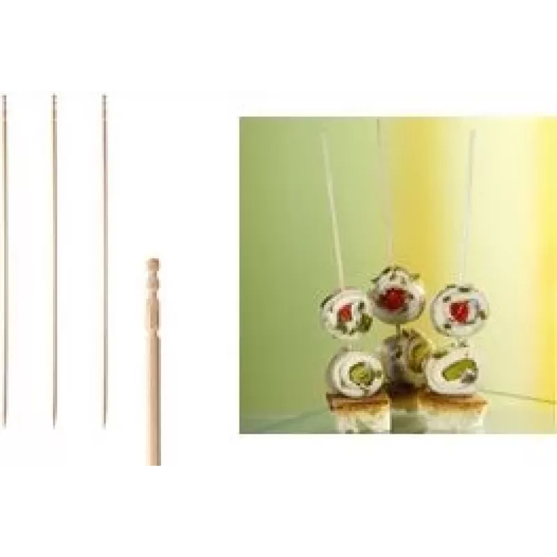 PAPSTAR stecchi per finger food 90 mm bambù 500 pezzi (81097)