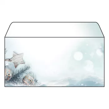 SIGEL Snow Star carta decorativa DL 110 x 220 mm 80 g/m² blu/bianco DU312