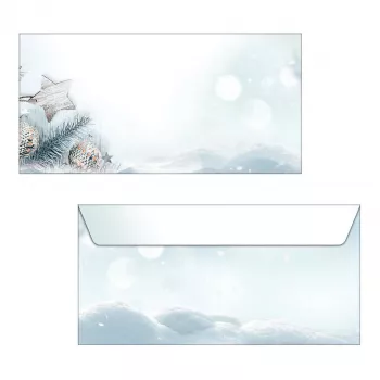 SIGEL Snow Star carta decorativa DL 110 x 220 mm 80 g/m² blu/bianco DU312