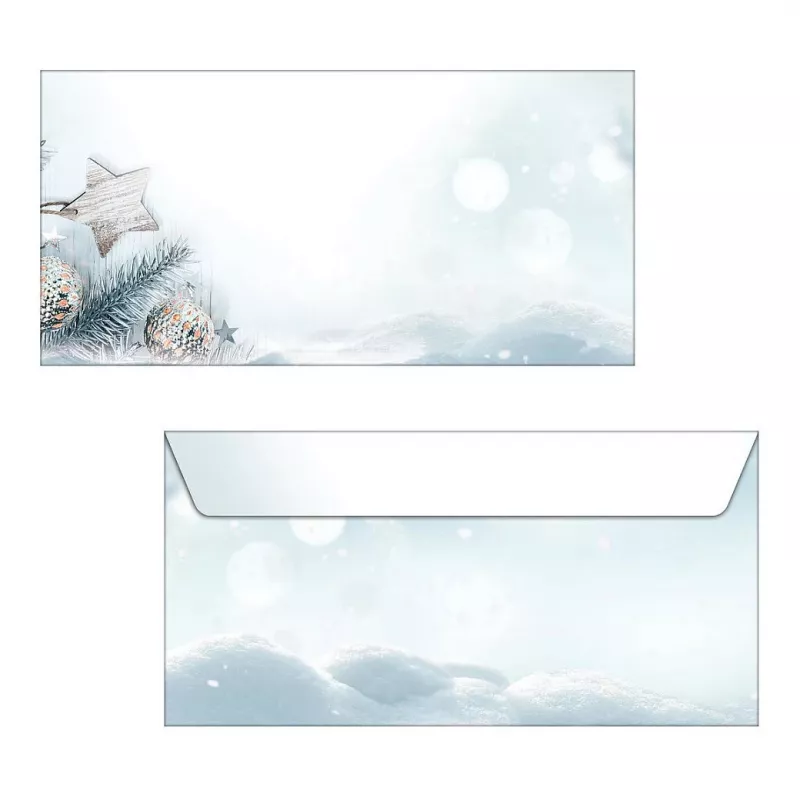 SIGEL Snow Star carta decorativa DL 110 x 220 mm 80 g/m² blu/bianco DU312