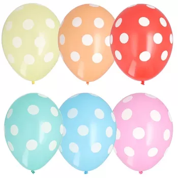 PAPSTAR Dots palloncini in lattice colorati, 29 cm, 100 pezzi 84525