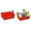 allit McPlus Carry Putzteufel cesto portautensili rosso con manico in alluminio, 2 scomparti grandi 8500903012