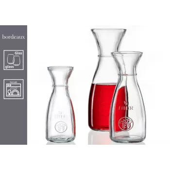 Ritzenhoff & Breker Bordeaux caraffa in vetro 1L, vetro calce-soda, lavabile in lavastoviglie, linea di riempimento - confezione da 6 818963