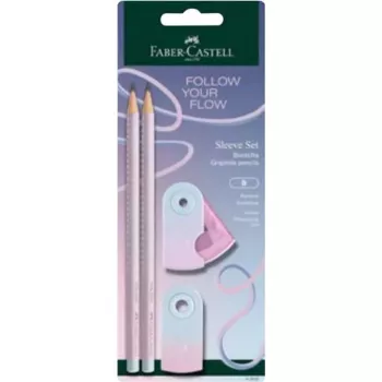 Faber-Castell GRIP Flow Edition set di scrittura, Blushing Sky, 2 matite (B) 117007