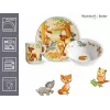 Ritzenhoff & Breker set di stoviglie per bambini animali del bosco, 3 pezzi (422412)