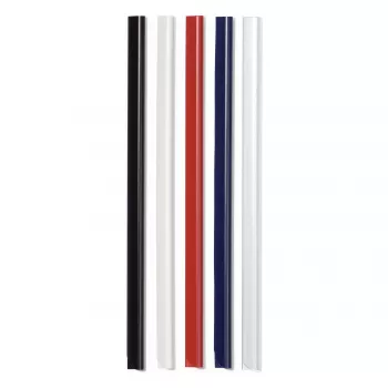DURABLE barre di fissaggio A4 6 mm, confezione da 50, bianco 293102