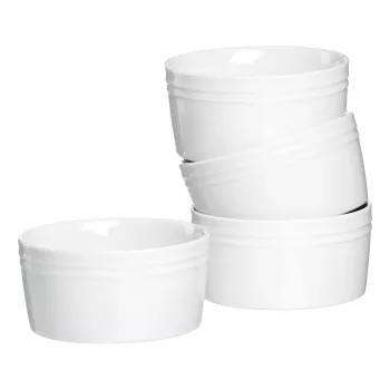 Ritzenhoff & Breker BIANCO set di pirofile, 245 ml, 4 pezzi, porcellana, bianco 431452