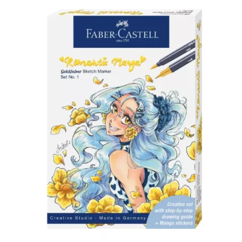 Faber-Castell Goldfaber Sketch Marker set Romantic Manga (6 marker a doppia punta a base alcolica) 164701