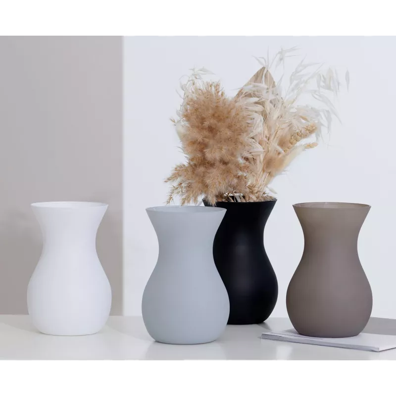 Ritzenhoff & Breker ANNALENA vaso per fiori in vetro nero opaco, conico, 180 mm 816693